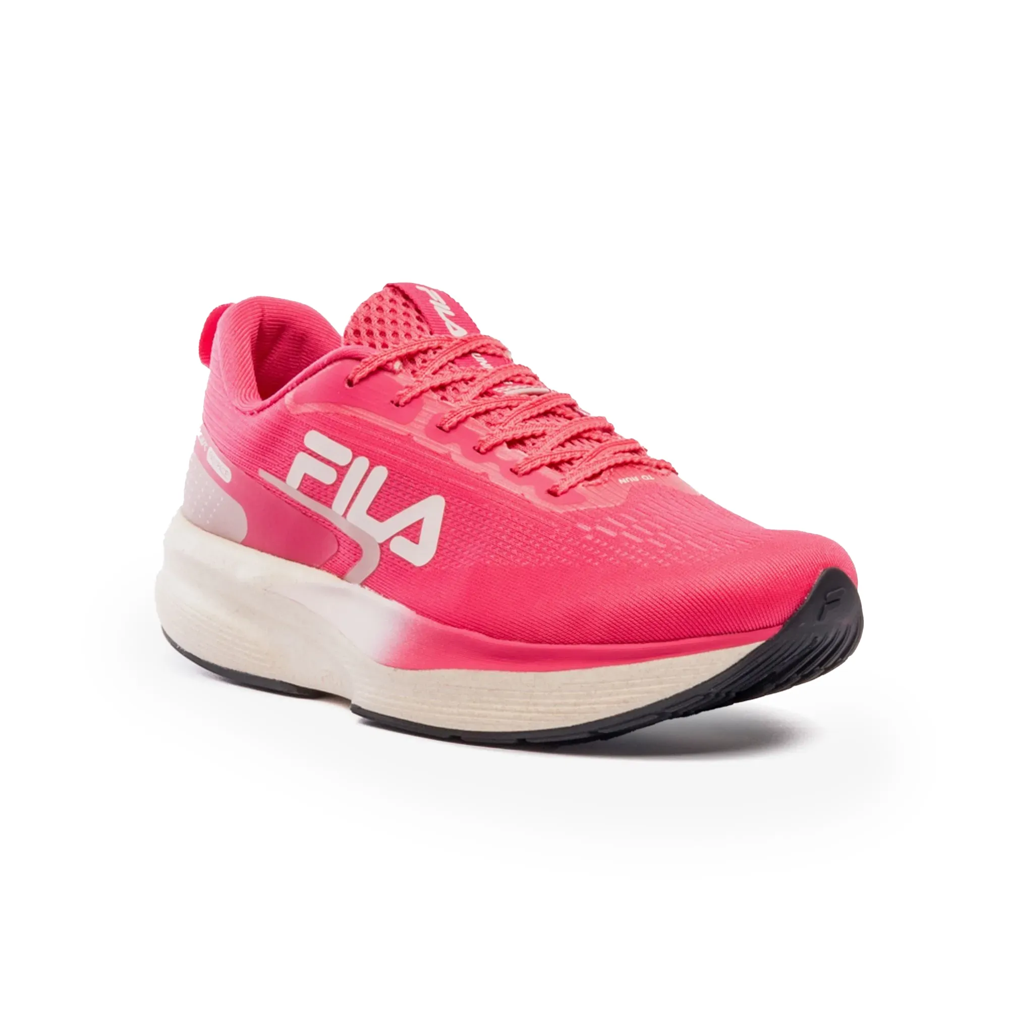 Tênis de corrida feminino Fila Racer Fastpace cor rosa claro vista superior
